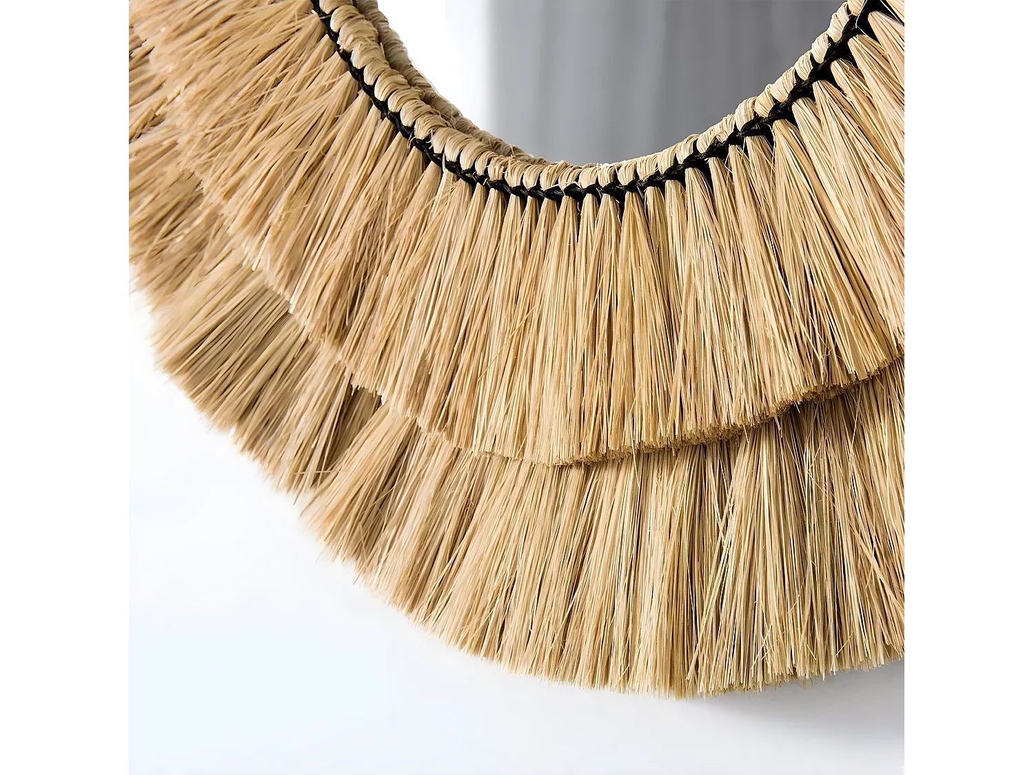 Miroir mural en Raphia D 57 cm