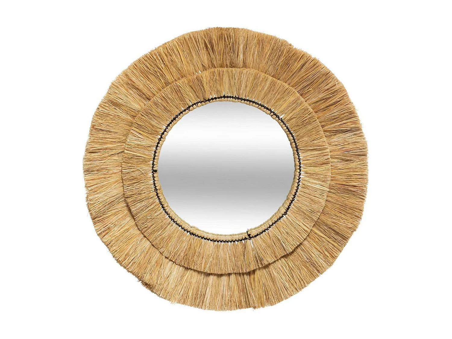 Miroir mural en Raphia D 57 cm
