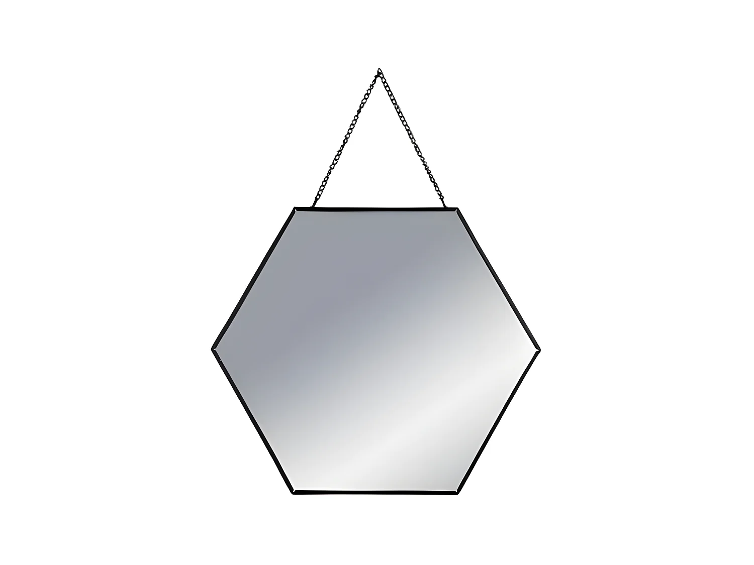 Lot de 3 Miroirs à suspendre en métal noir