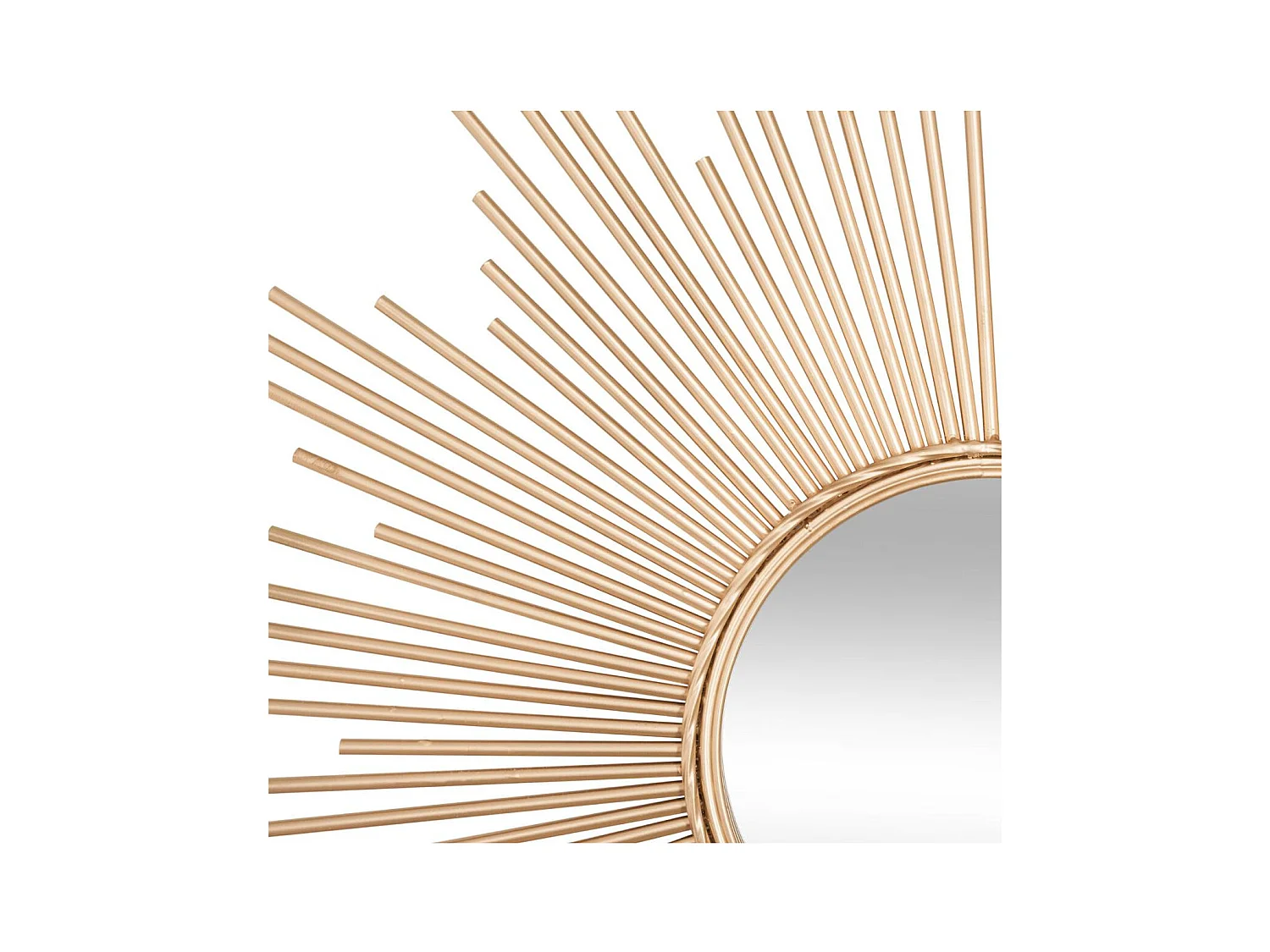 Grand Miroir soleil en Métal doré D 99 cm