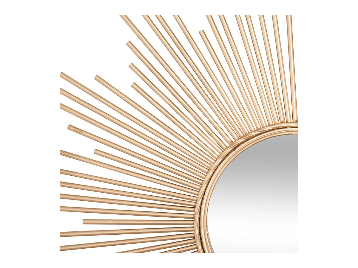 Grand Miroir soleil en Métal doré D 99 cm