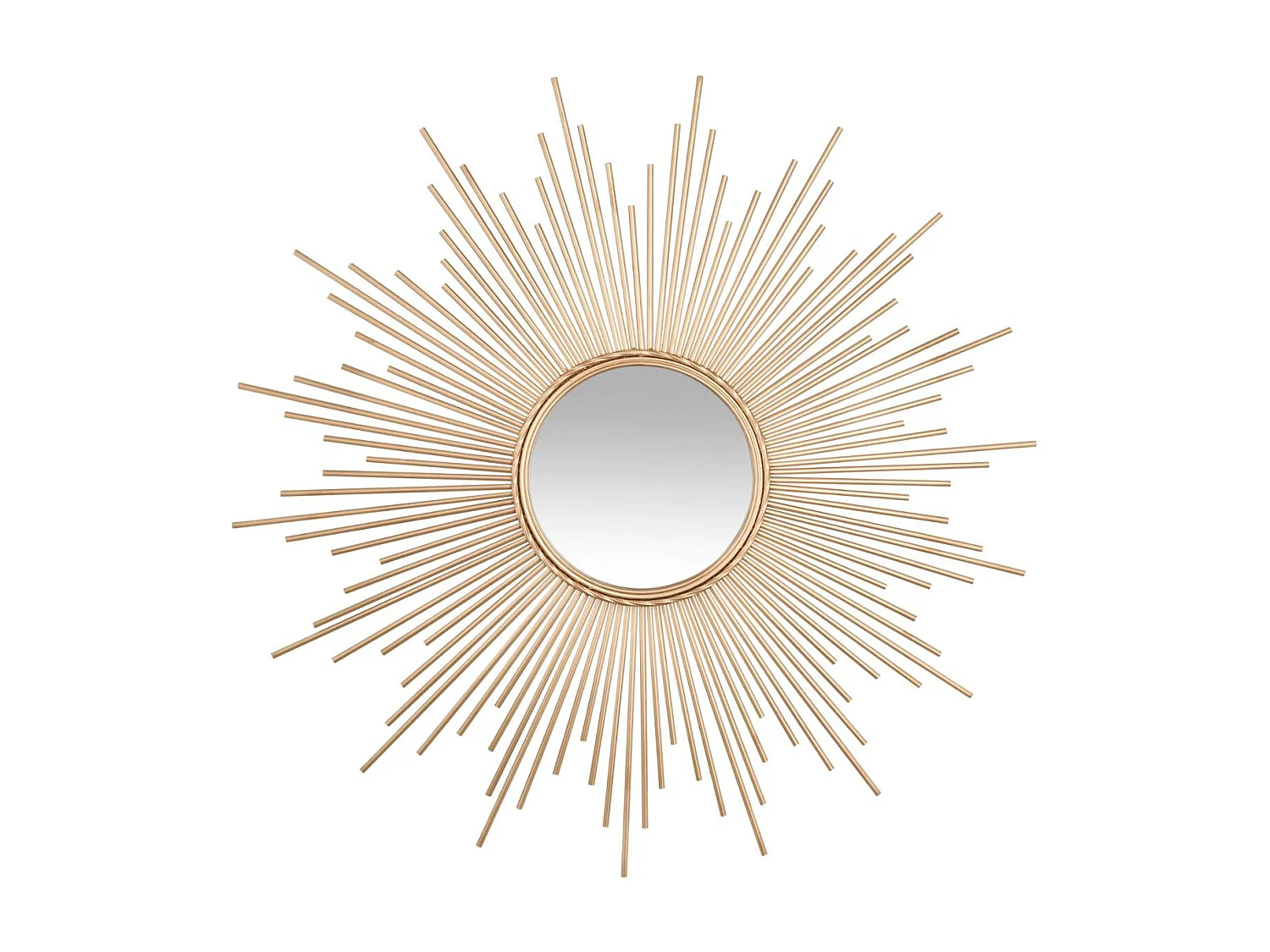 Grand Miroir soleil en Métal doré D 99 cm