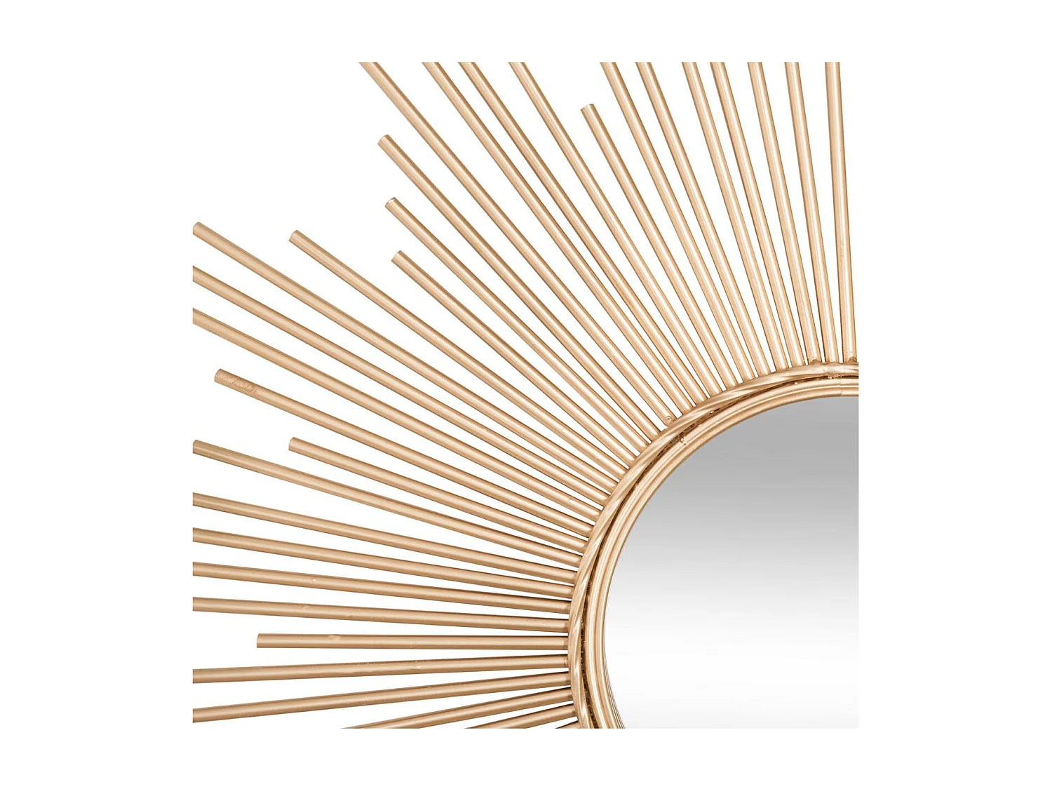 Grand Miroir soleil en Métal doré D 99 cm