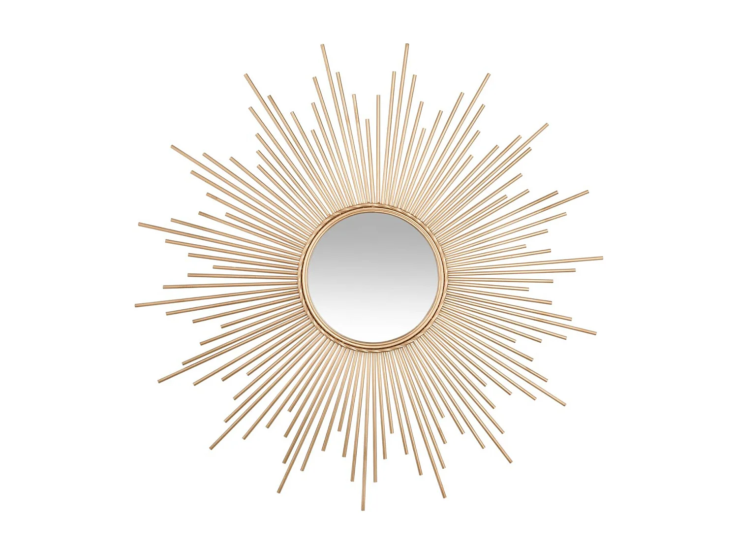 Grand Miroir soleil en Métal doré D 99 cm