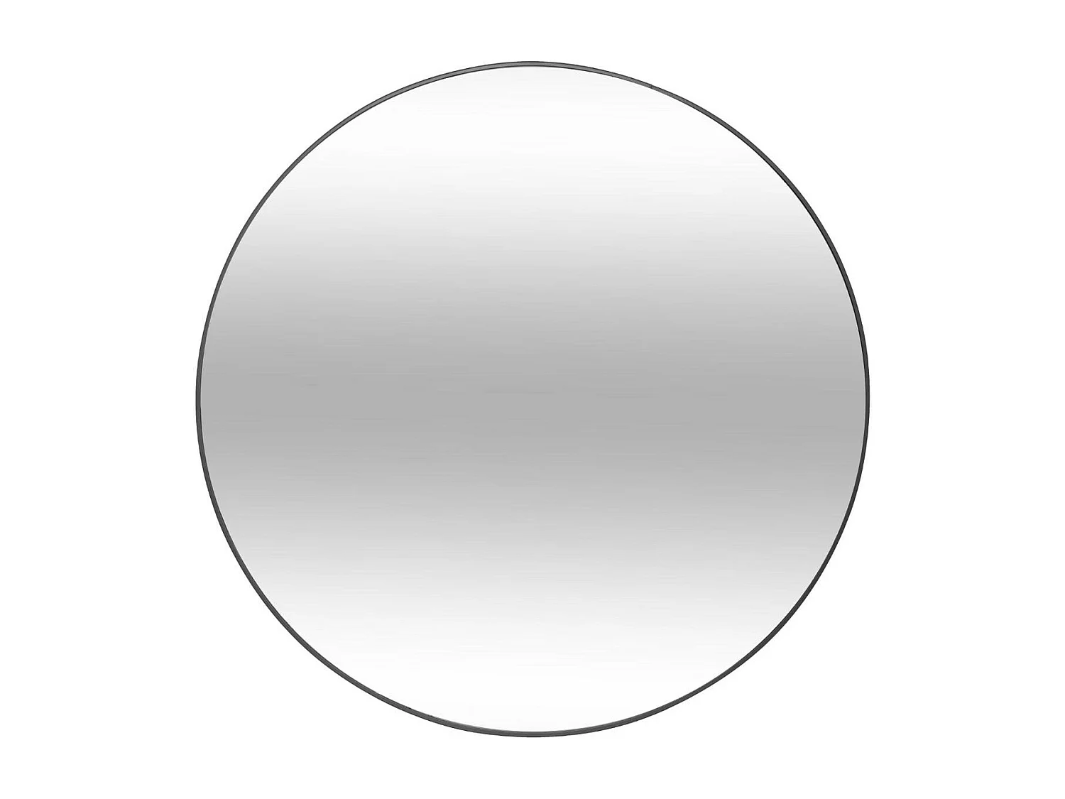 Grand Miroir mural en Métal Noir  D 76 cm