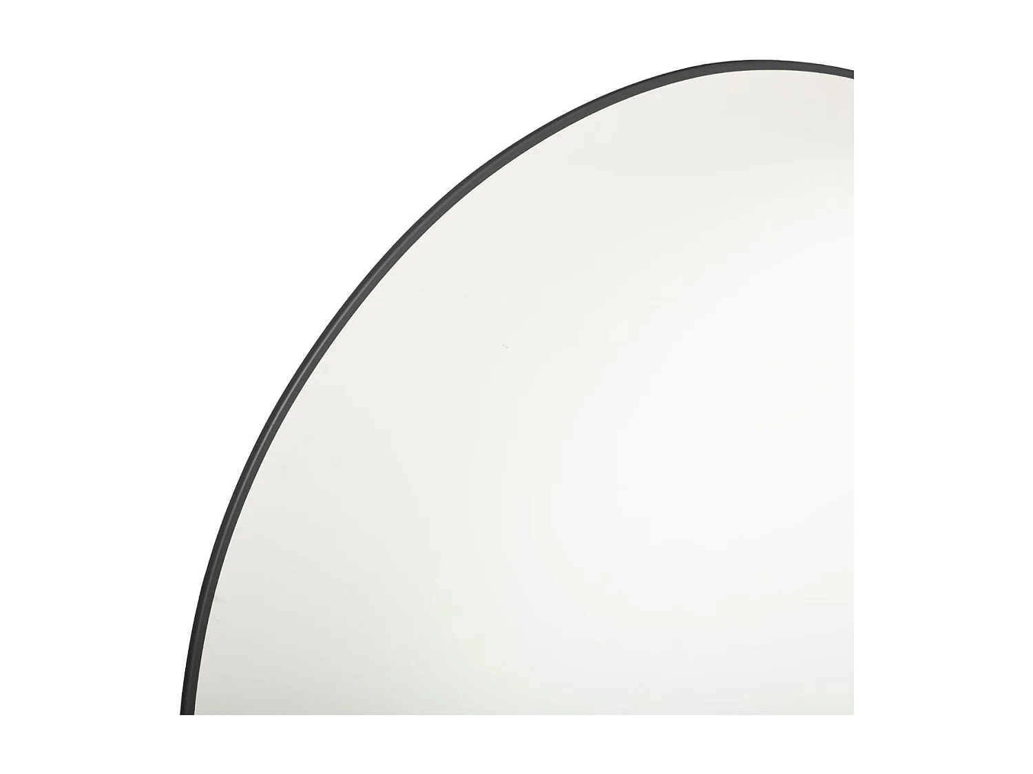 Grand Miroir mural en Métal Noir  D 76 cm
