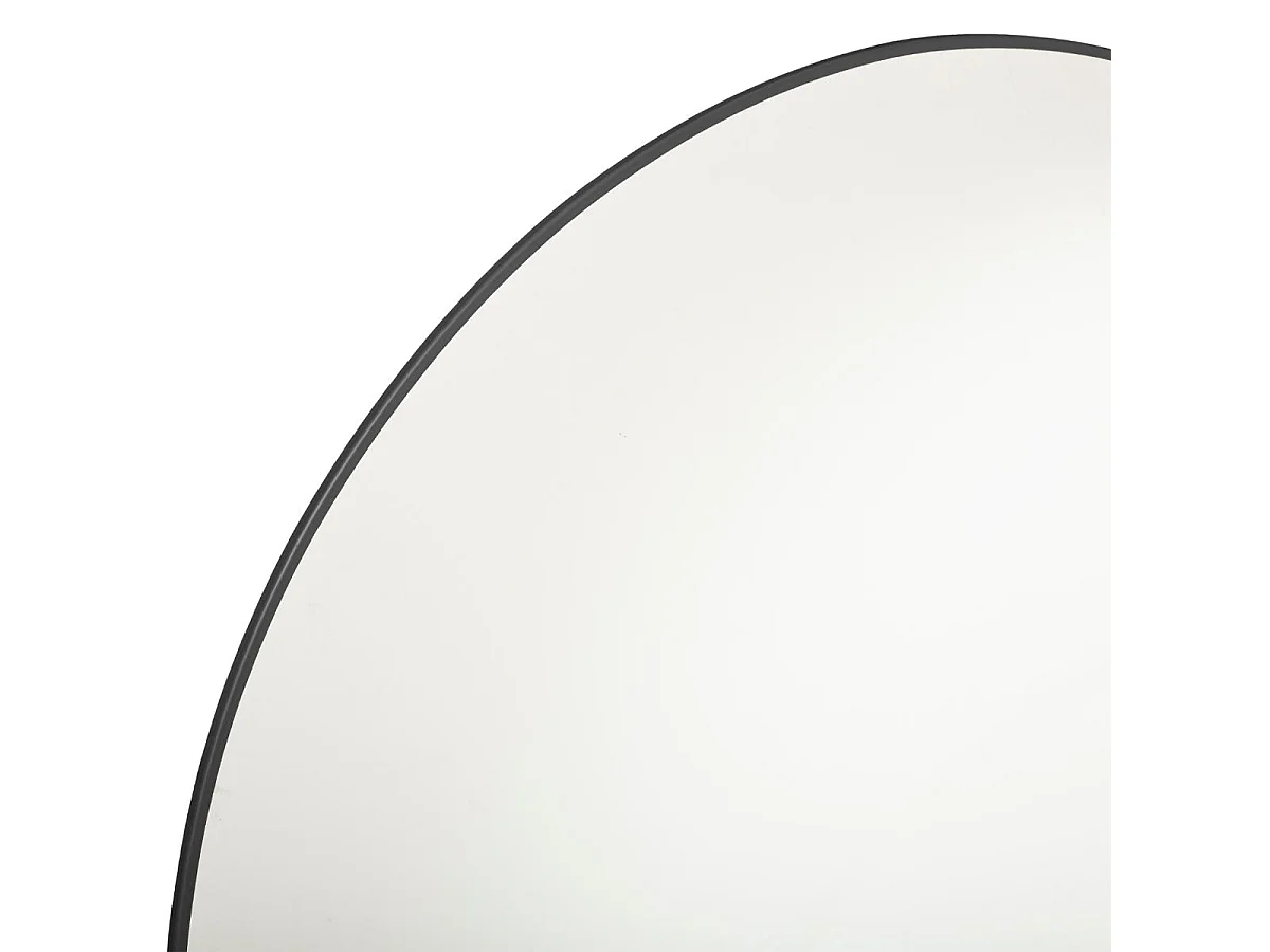 Grand Miroir mural en Métal Noir  D 76 cm