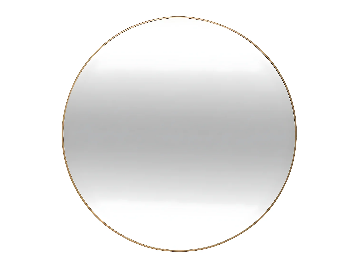 Grand Miroir mural en Métal Doré D 76 cm