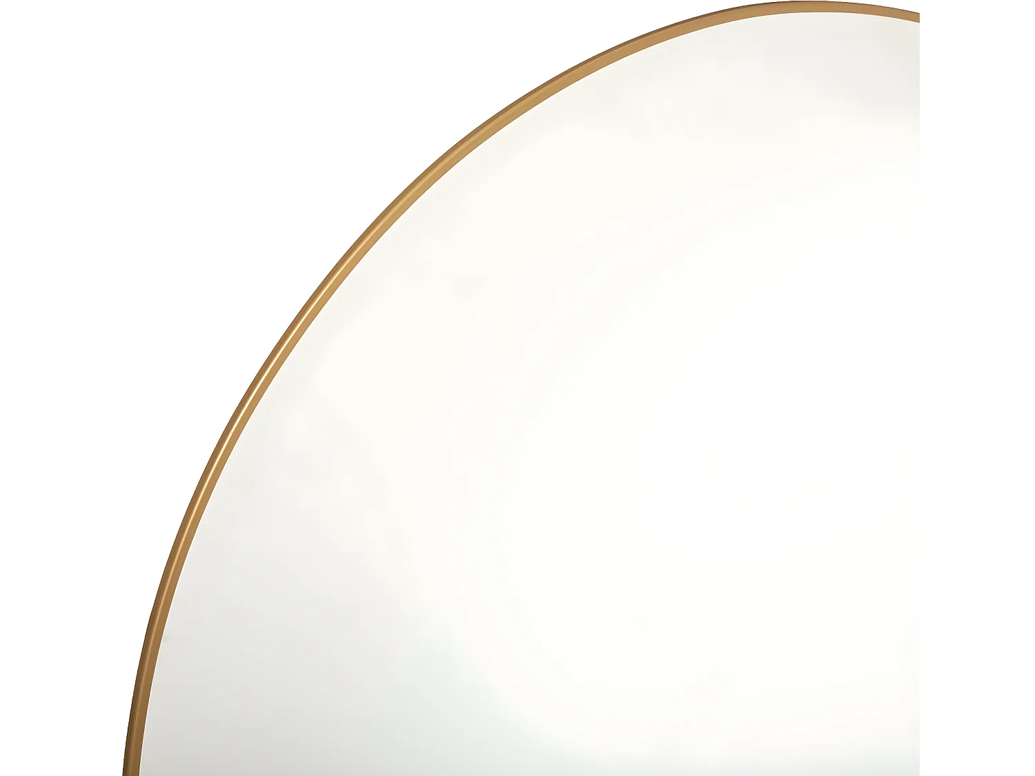 Grand Miroir mural en Métal Doré D 76 cm