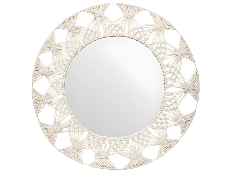 Miroir mural en Fer et Coton D 56 cm