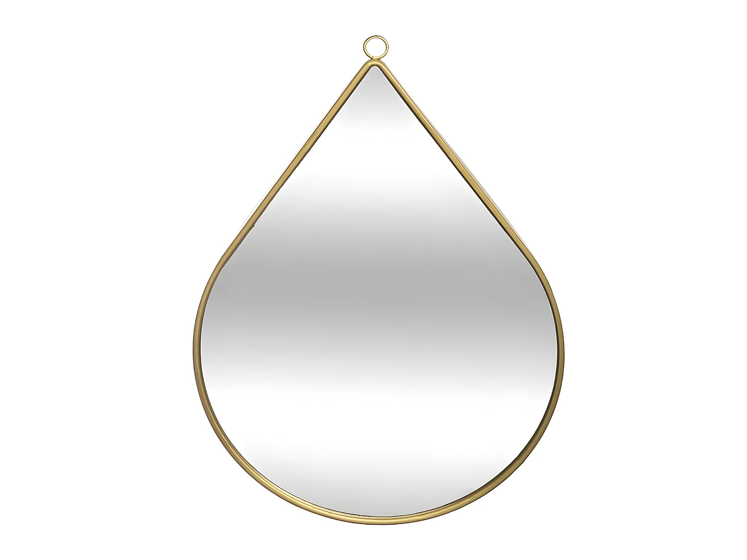 Miroir mural en métal en forme de Goutte 28 x 39 cm