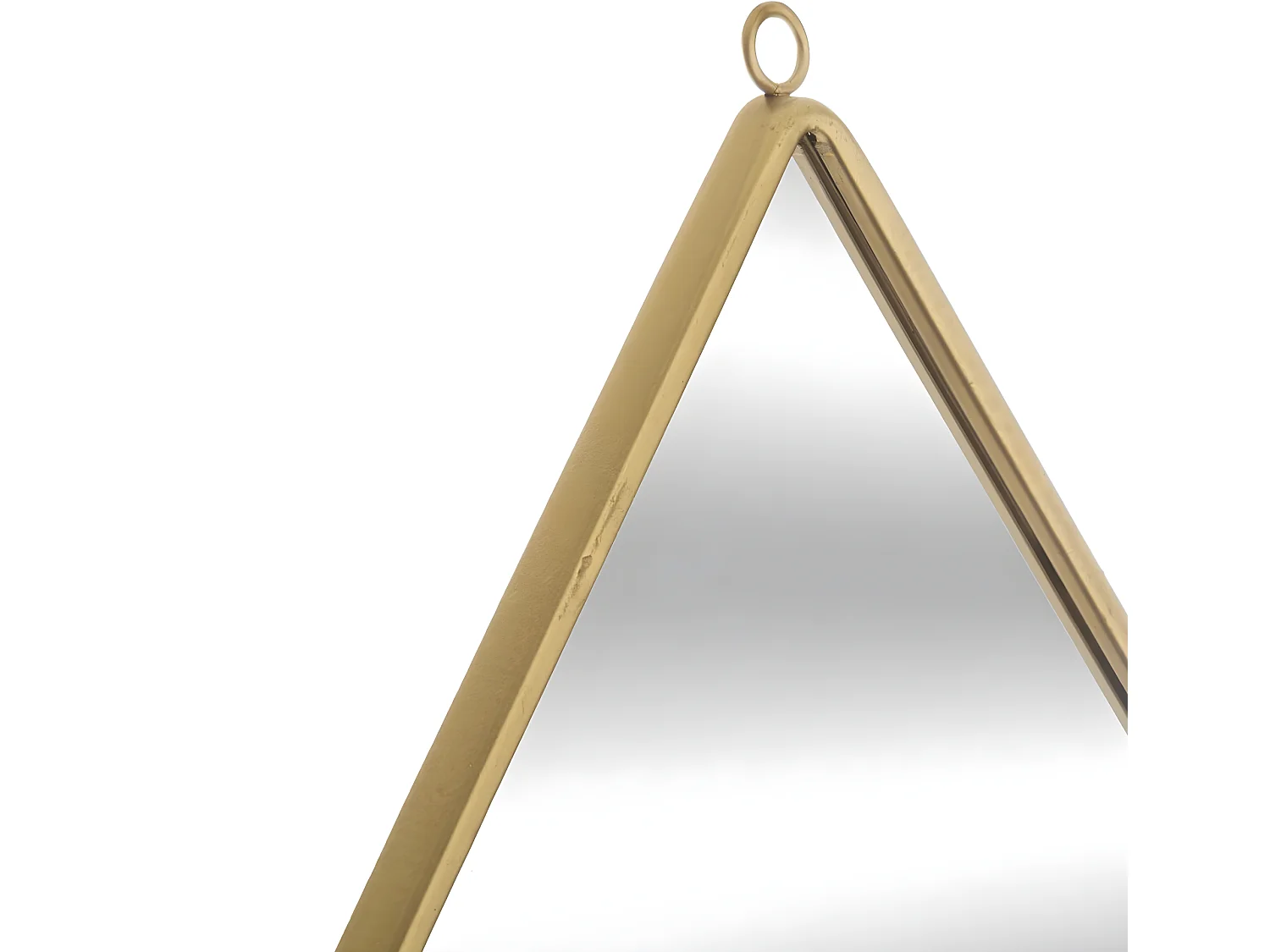 Asymmetrischer goldener Metall-Wandspiegel in Tropfenform 28x39 cm, trendiges Design zum Aufhängen