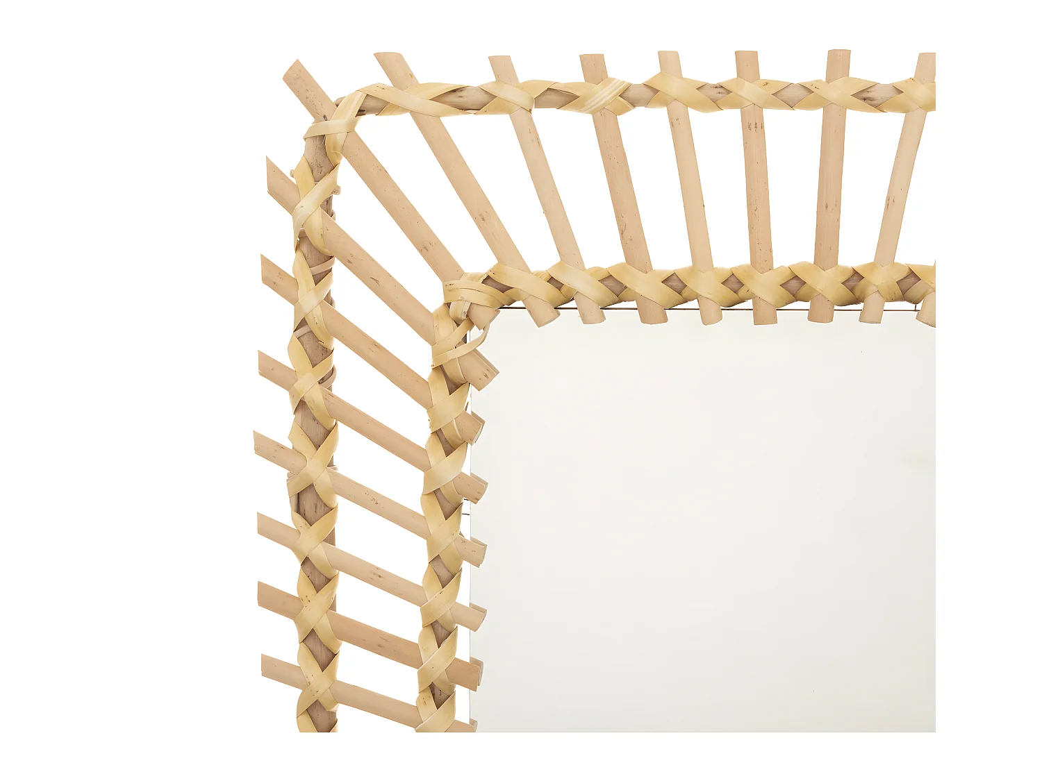 Miroir mural rectangle en Rotin 35 x 58 cm