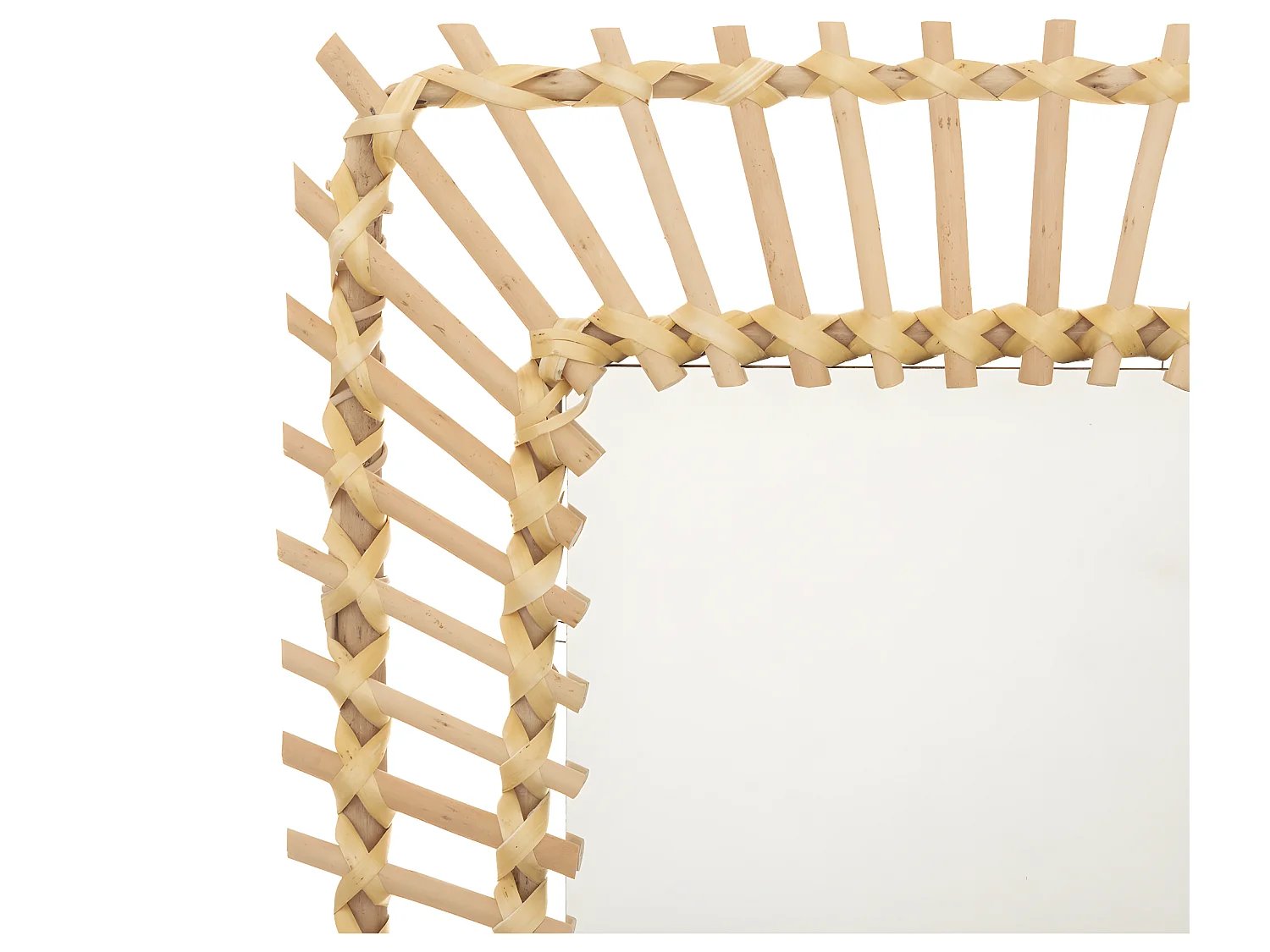 Miroir mural rectangle en Rotin 35 x 58 cm