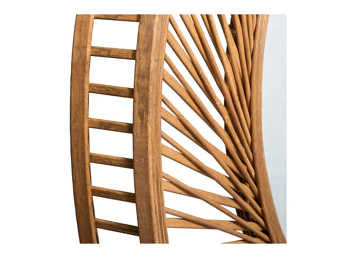 Miroir spirale en bambou - Ø 72 cm