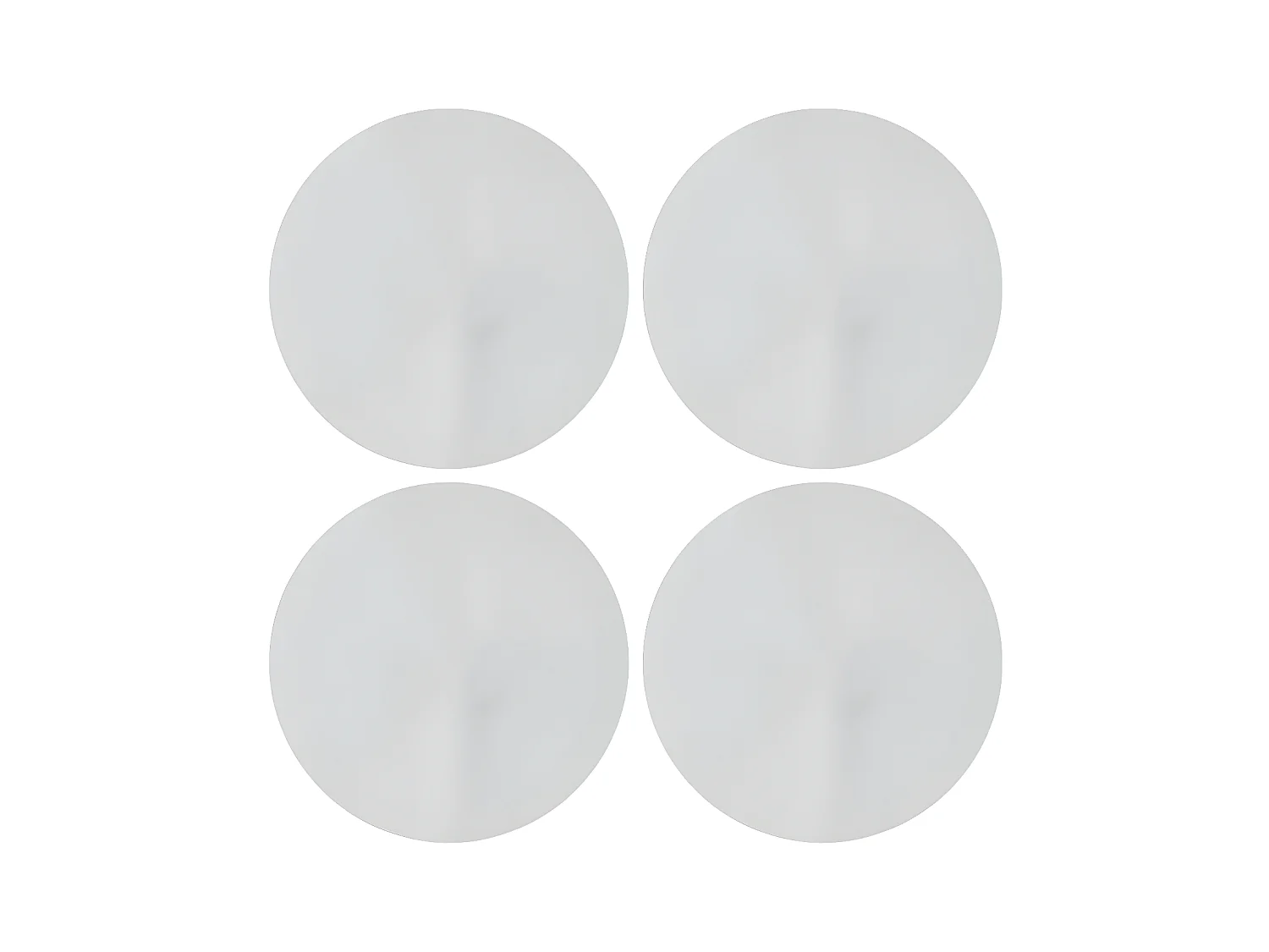 Lot de 4 Miroirs adhésifs Ronds en Verre 30 x 30 cm