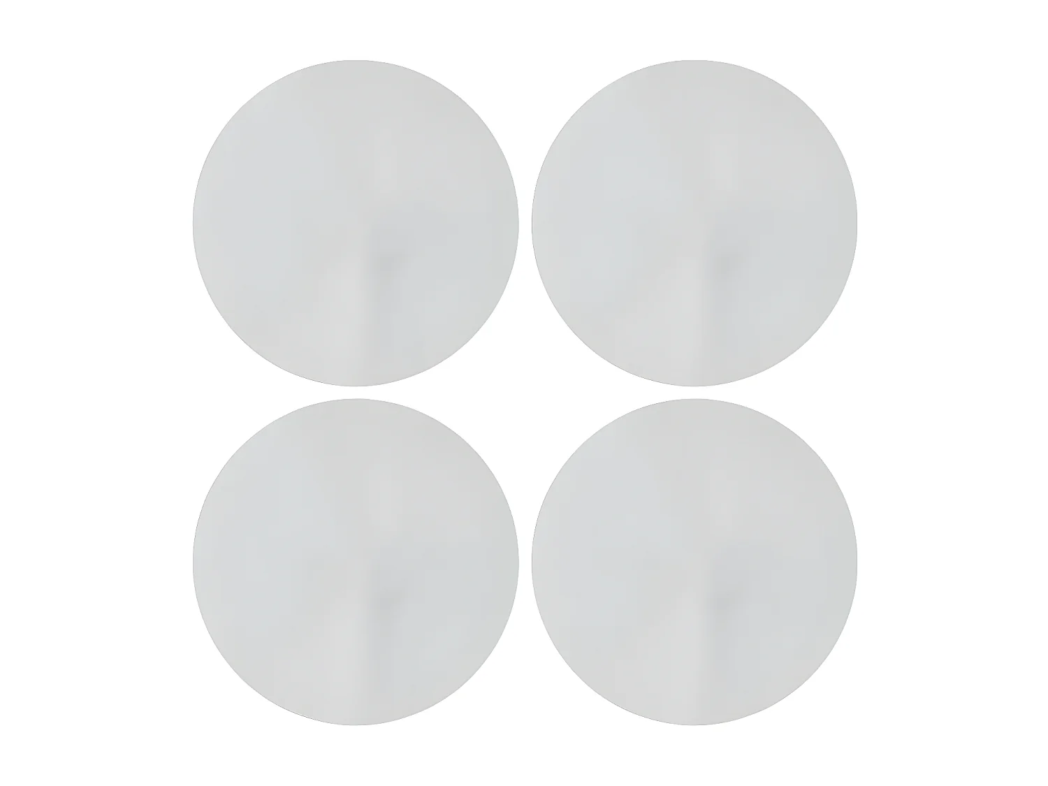 Lot de 4 Miroirs adhésifs Ronds en Verre 30 x 30 cm