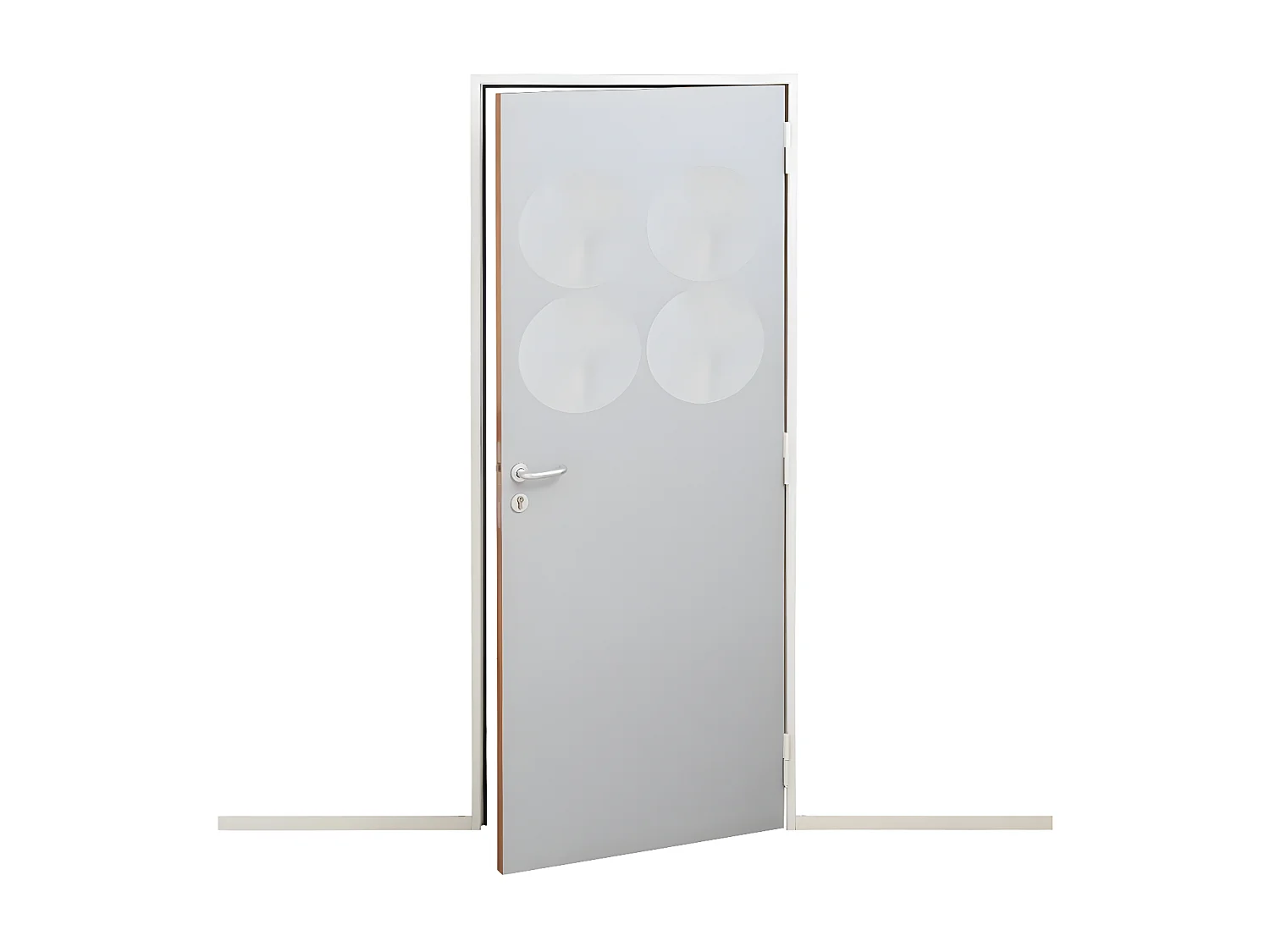 Lot de 4 Miroirs adhésifs Ronds en Verre 30 x 30 cm