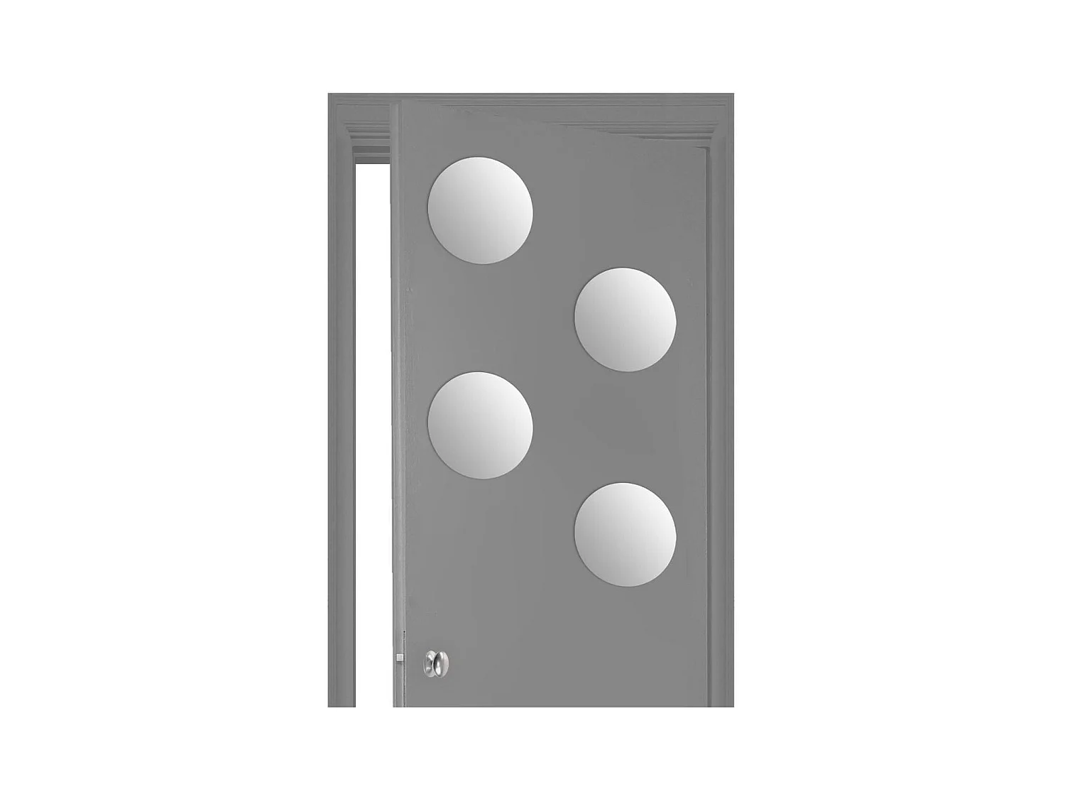 Lot de 4 Miroirs adhésifs Ronds en Verre 20 x 20 cm