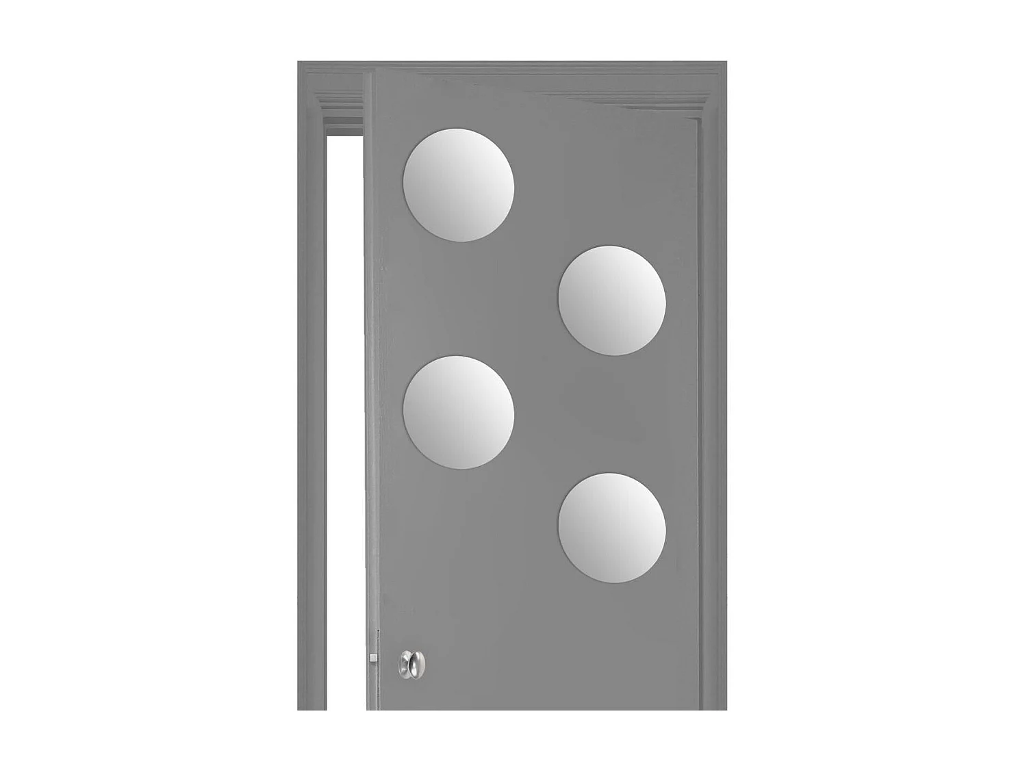 Lot de 4 Miroirs adhésifs Ronds en Verre 20 x 20 cm