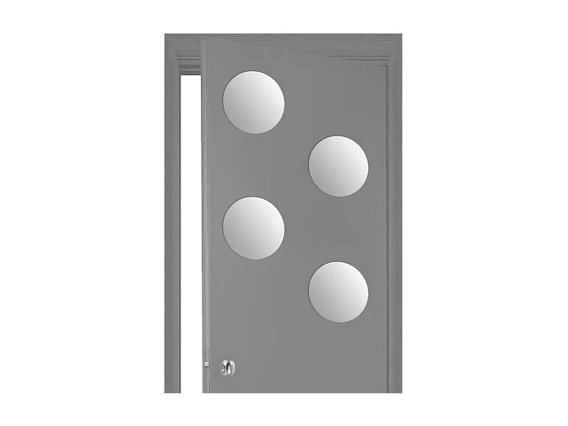 Lot de 4 Miroirs adhésifs Ronds en Verre 20 x 20 cm