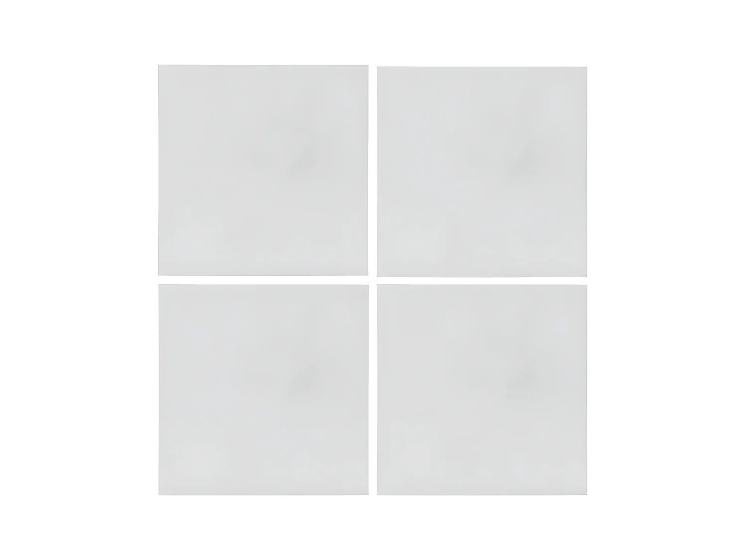 Lot de 4 Miroirs adhésifs Carrés en Verre 30 x 30 cm