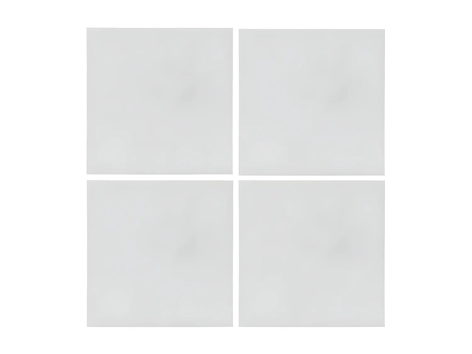 Lot de 4 Miroirs adhésifs Carrés en Verre 30 x 30 cm