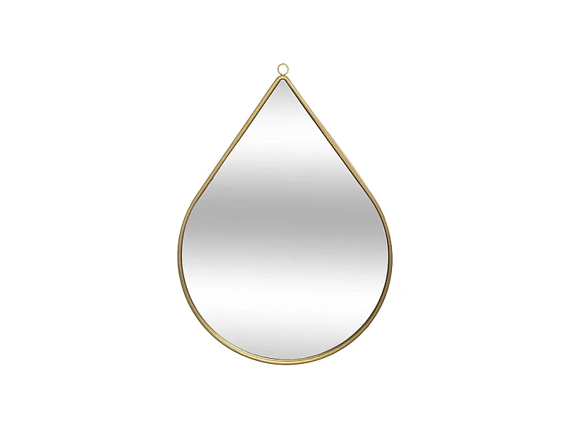 Miroir mural en métal en forme de Goutte 21 x 29 cm