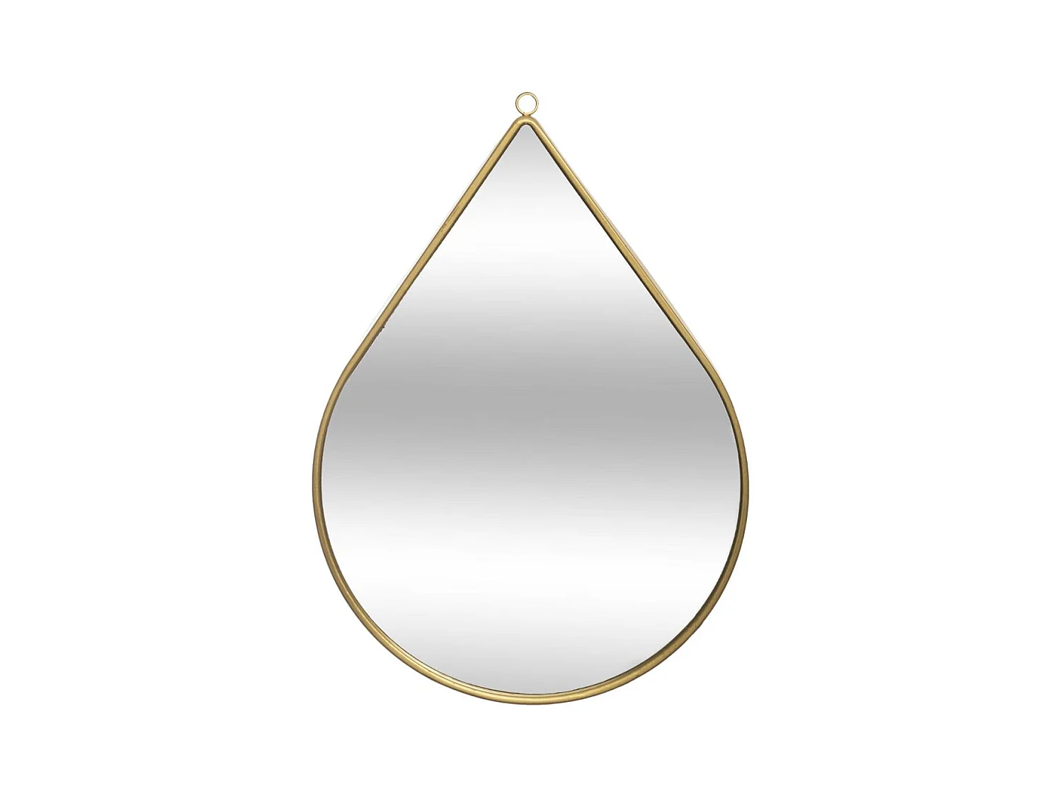 Miroir mural en métal en forme de Goutte 21 x 29 cm