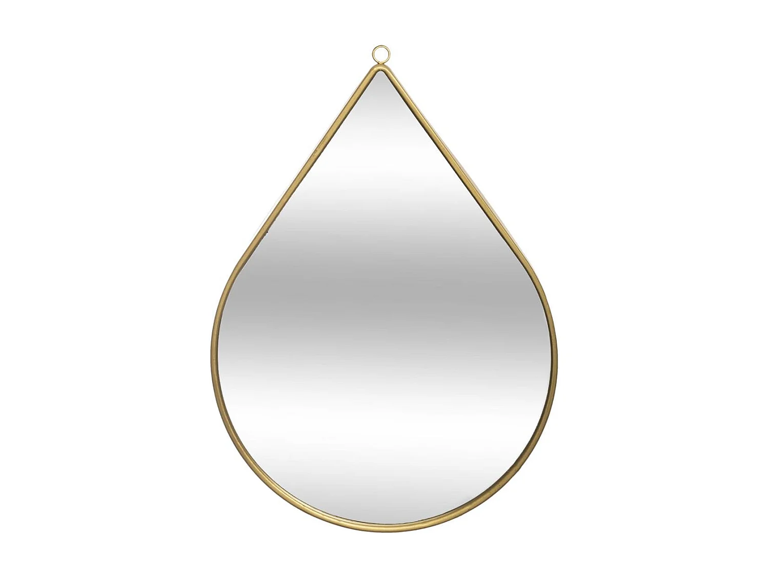 Miroir mural en métal en forme de Goutte 21 x 29 cm