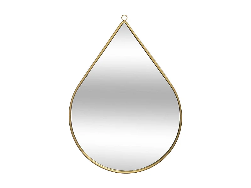 Miroir mural en métal en forme de Goutte 21 x 29 cm