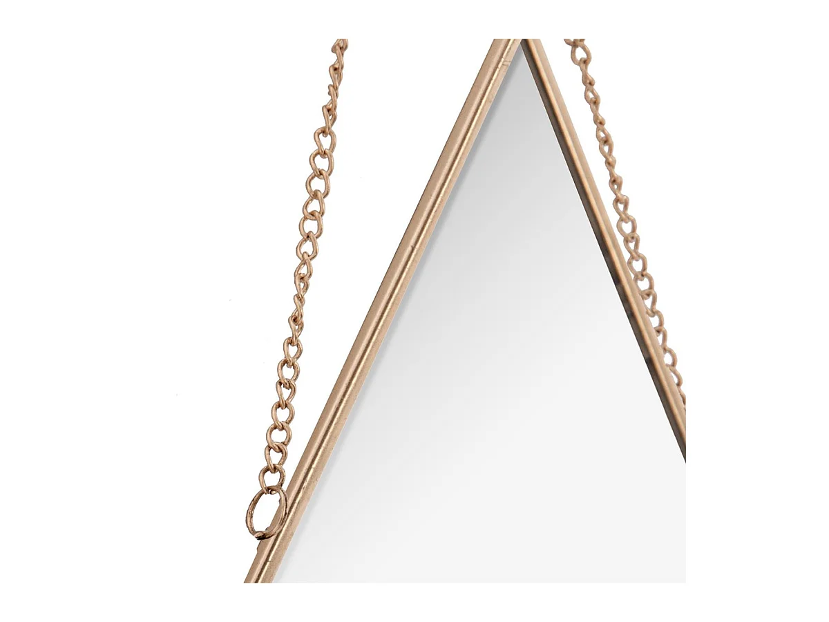 Lot de 3 Miroirs losanges en métal doré