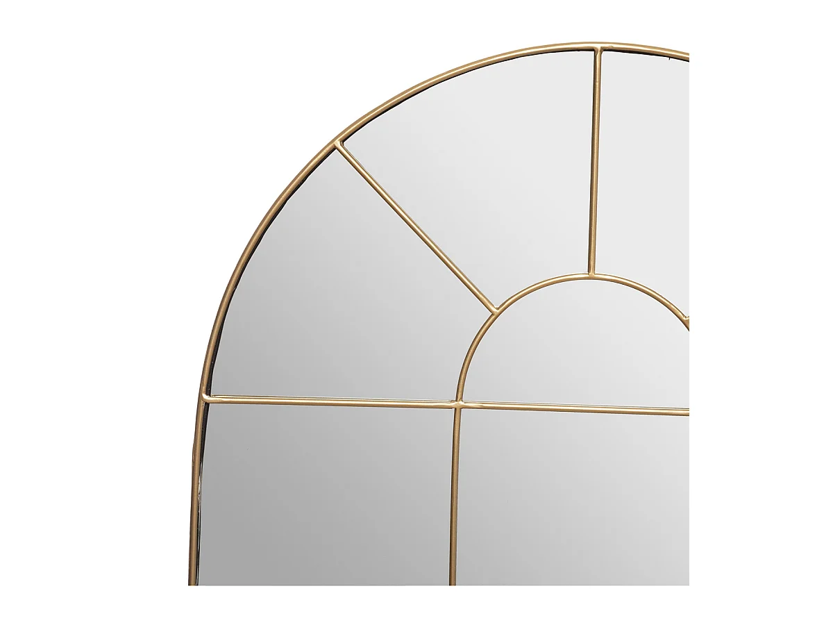 Miroir mural Arcade en Métal Doré 54 x 74 cm
