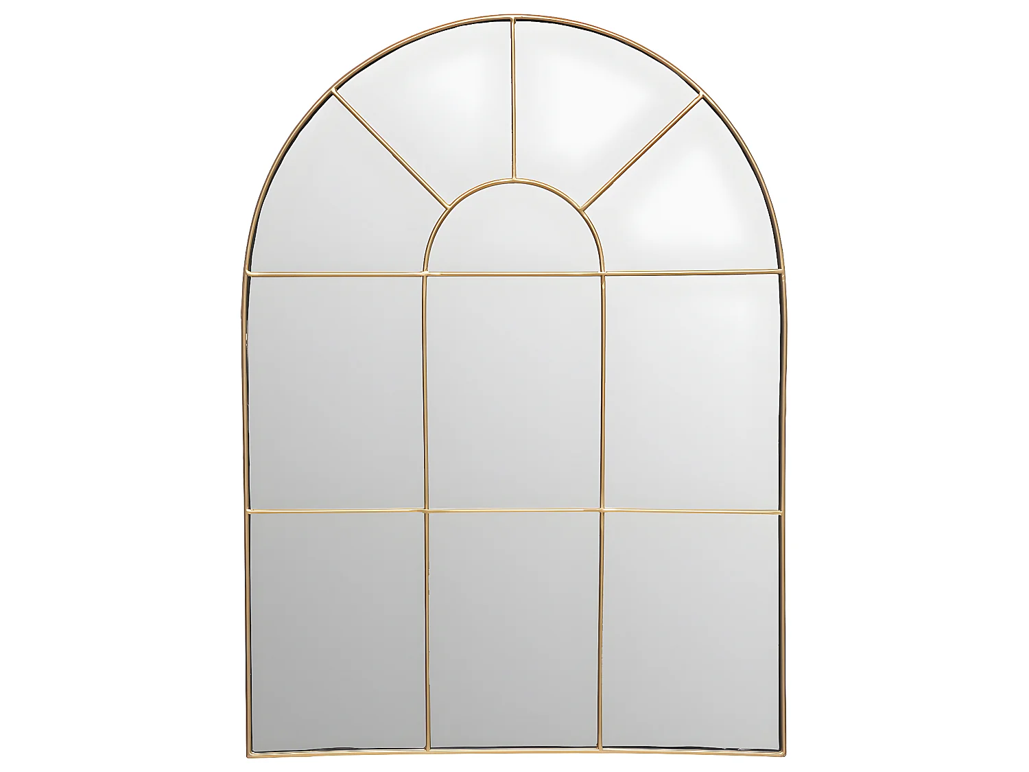 Miroir mural Arcade en Métal Doré 54 x 74 cm