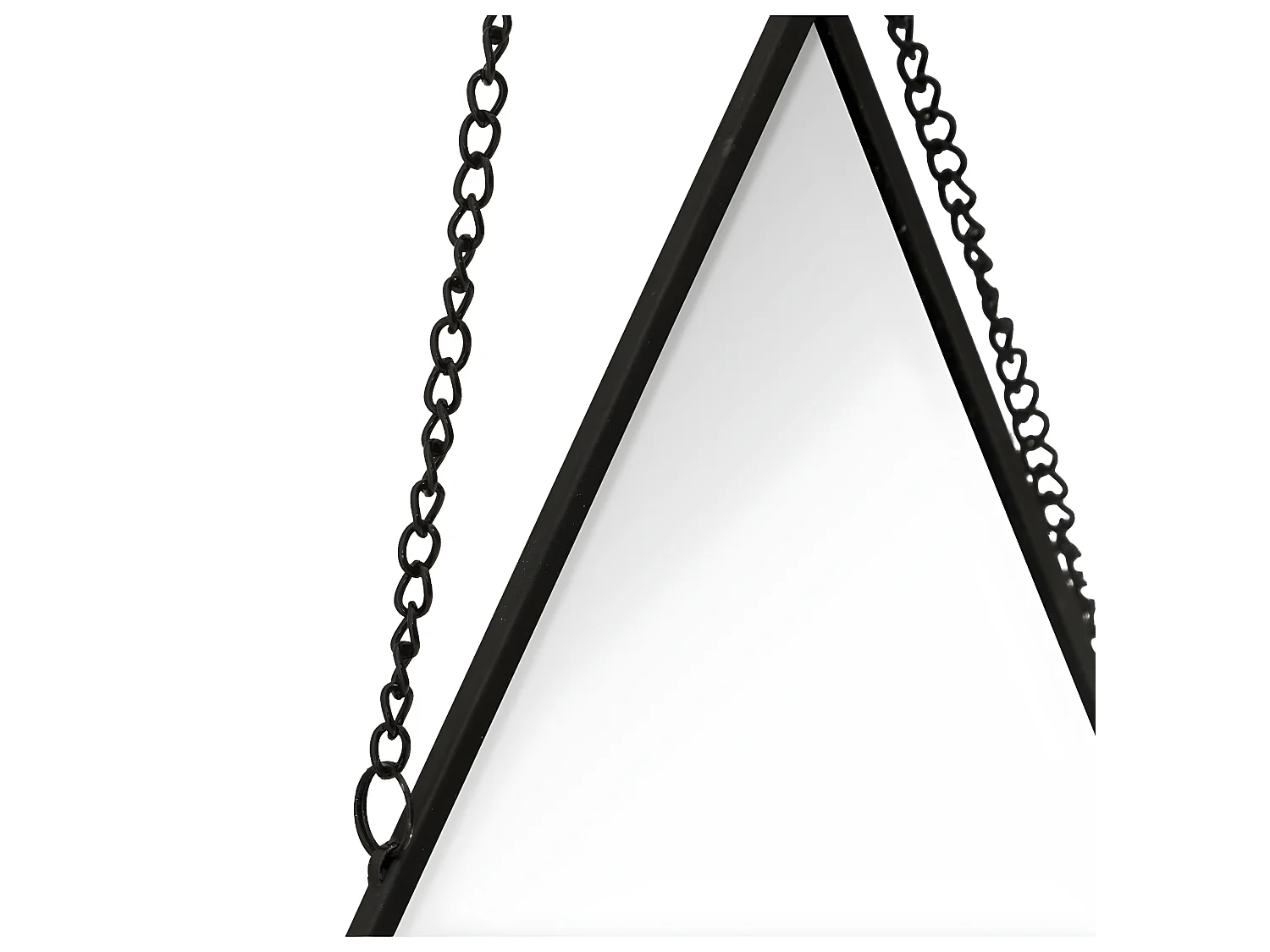 Lot de 3 Miroirs losanges en métal noir