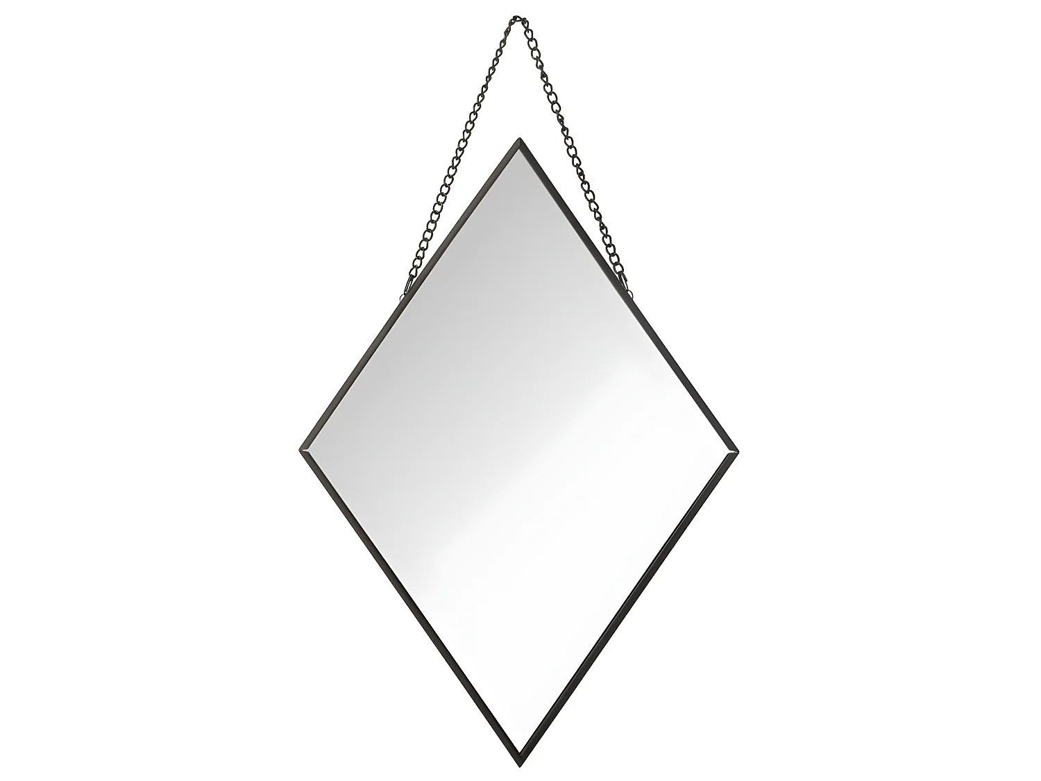 Lot de 3 Miroirs losanges en métal noir