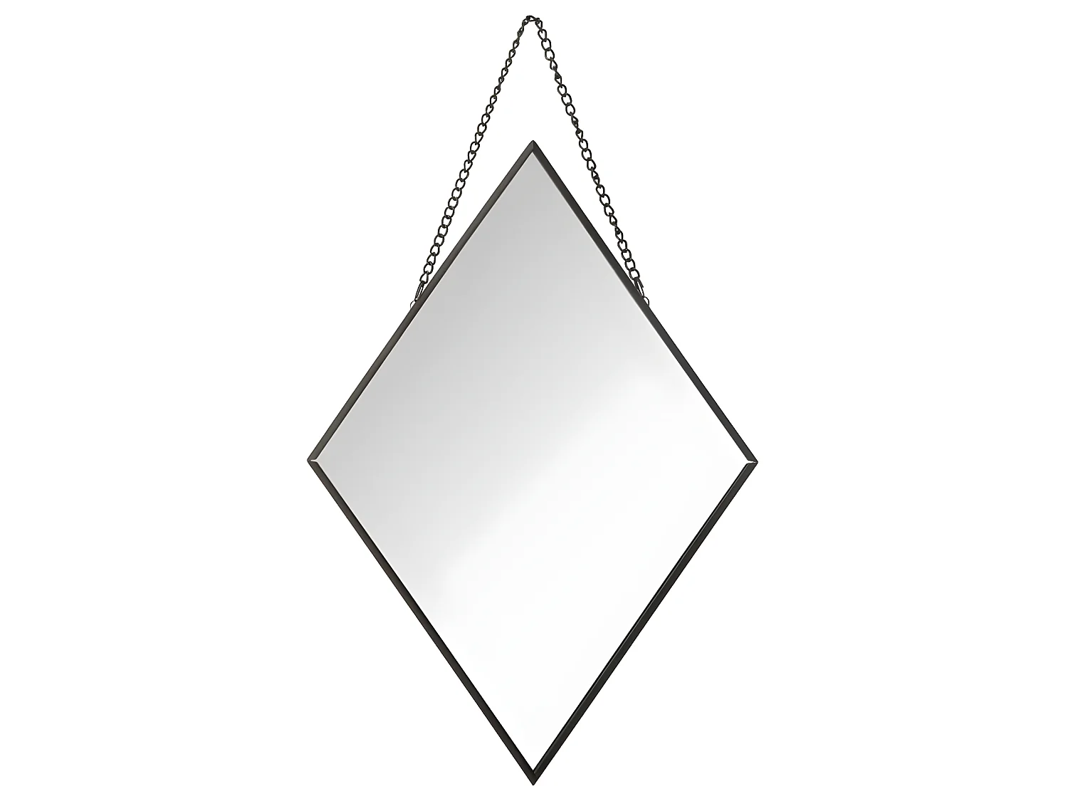 Lot de 3 Miroirs losanges en métal noir