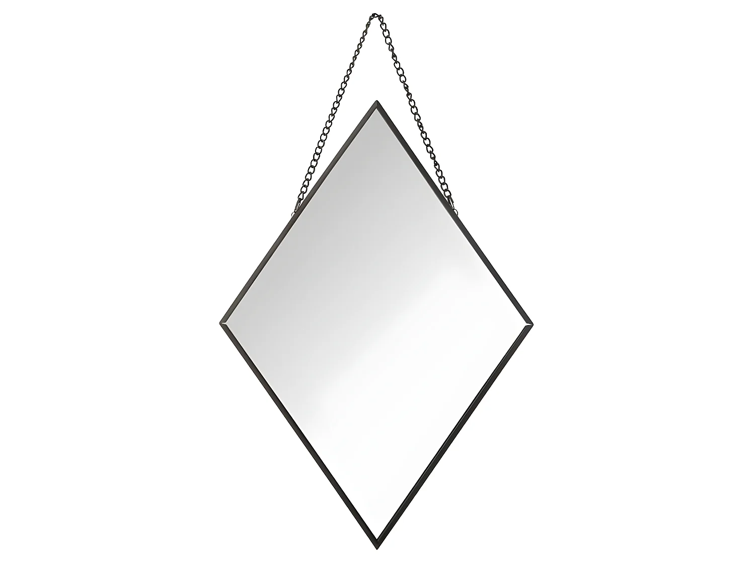 Lot de 3 Miroirs losanges en métal noir