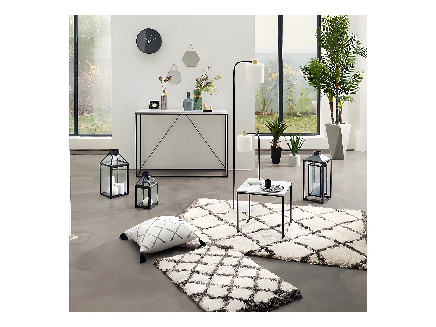 Lot de 3 Miroirs à suspendre en métal doré