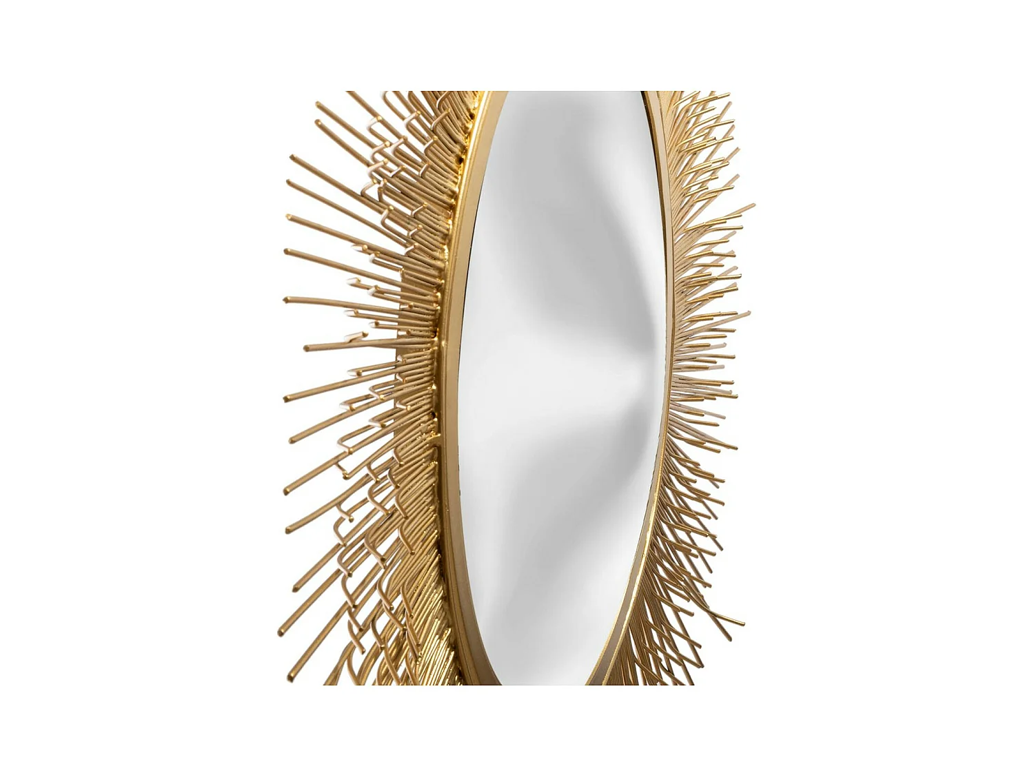 Miroir mural Soleil en Métal Doré D 58 cm