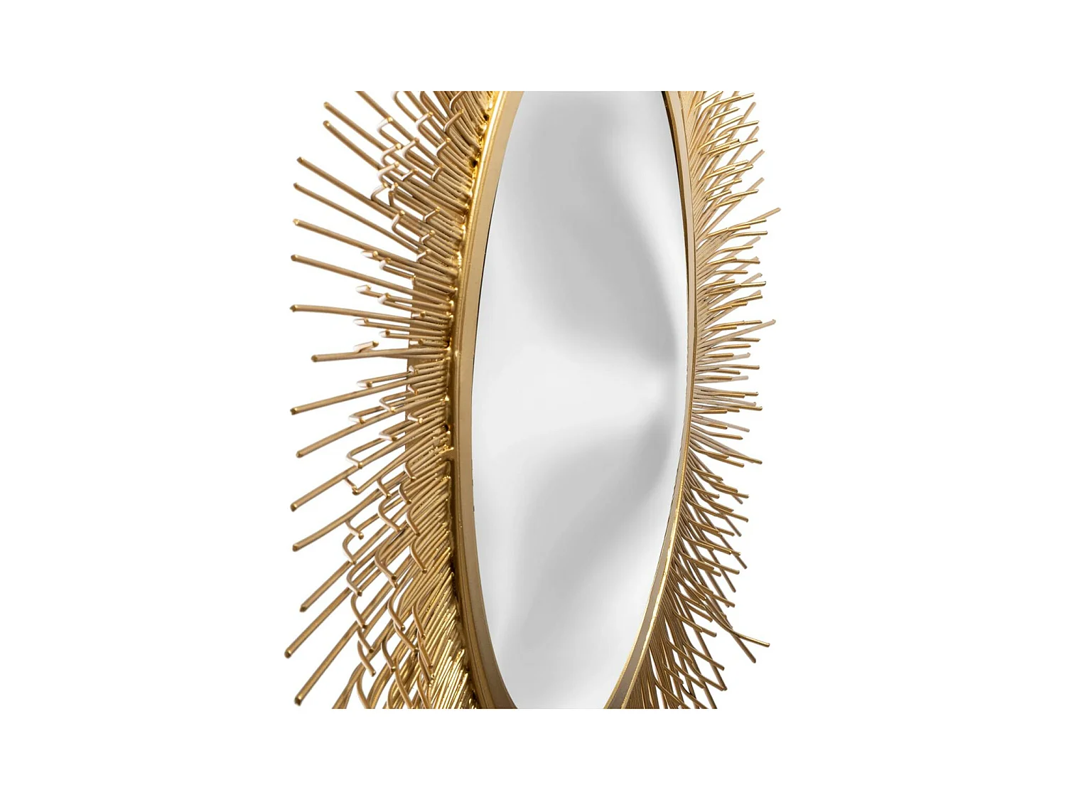 Miroir mural Soleil en Métal Doré D 58 cm