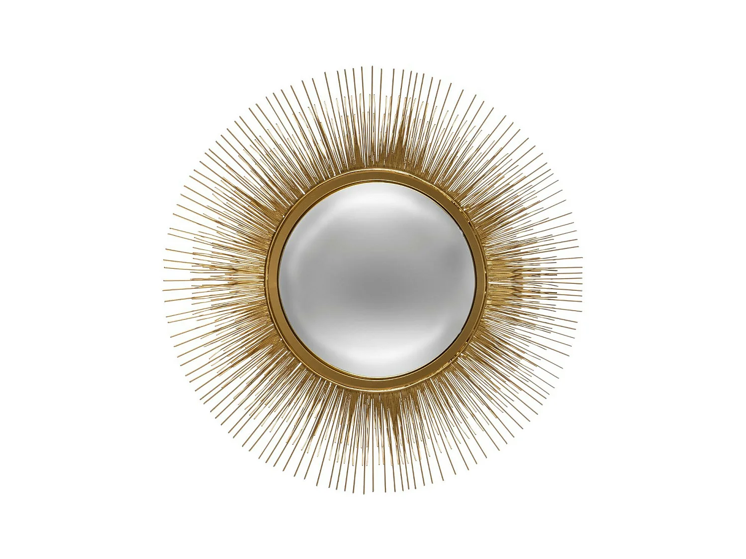 Miroir mural Soleil en Métal Doré D 58 cm
