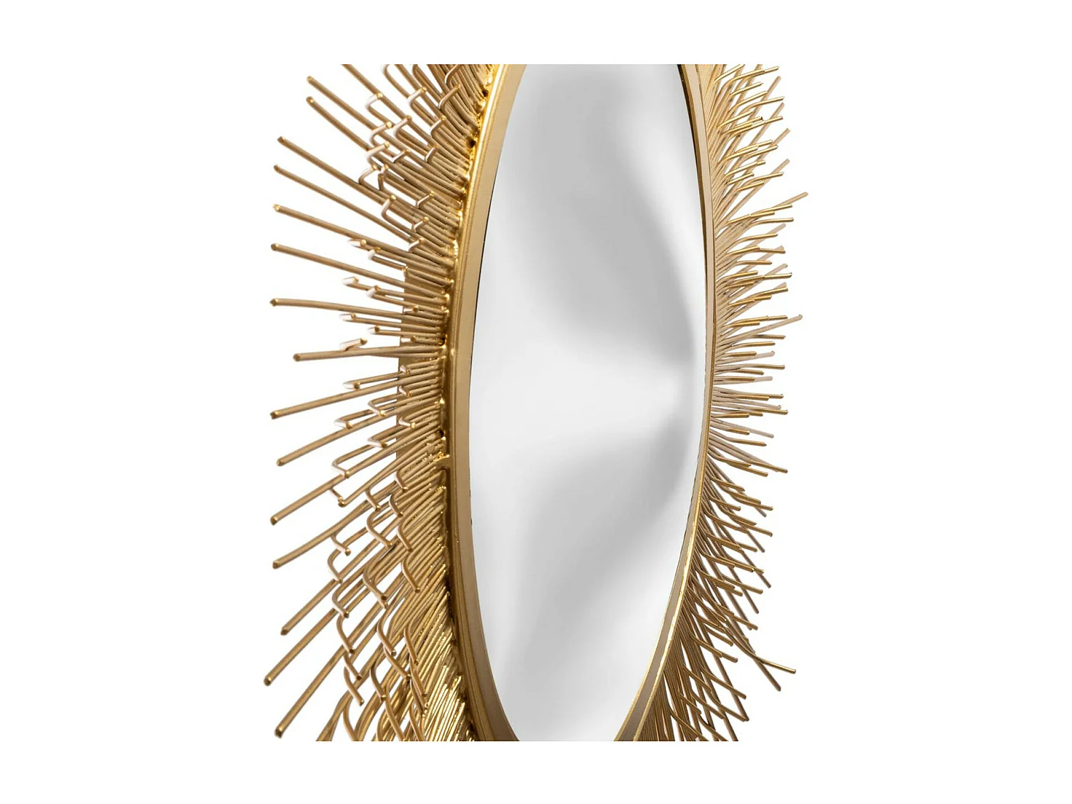 Miroir mural Soleil en Métal Doré D 58 cm