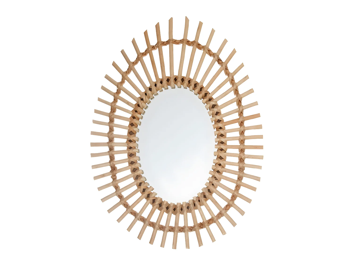 Miroir mural en Rotin 43 x 58 cm