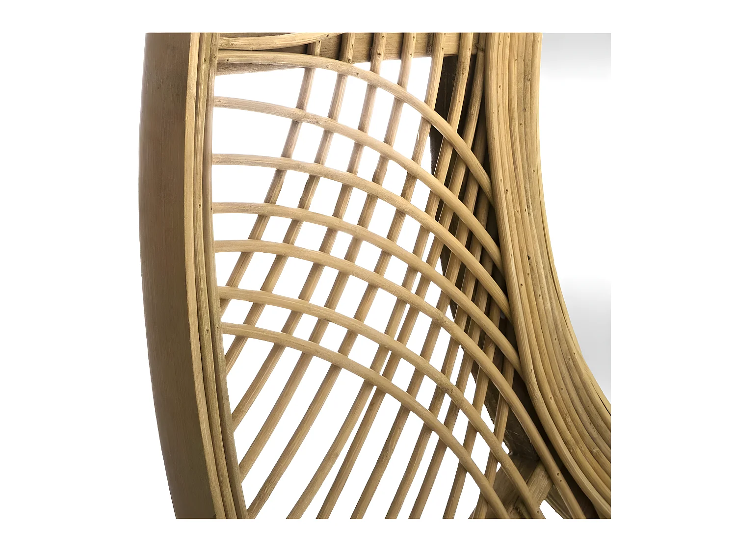 Grand Miroir mural en Bambou D 70 cm