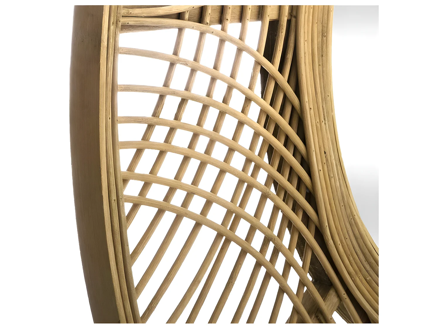 Grand Miroir mural en Bambou D 70 cm