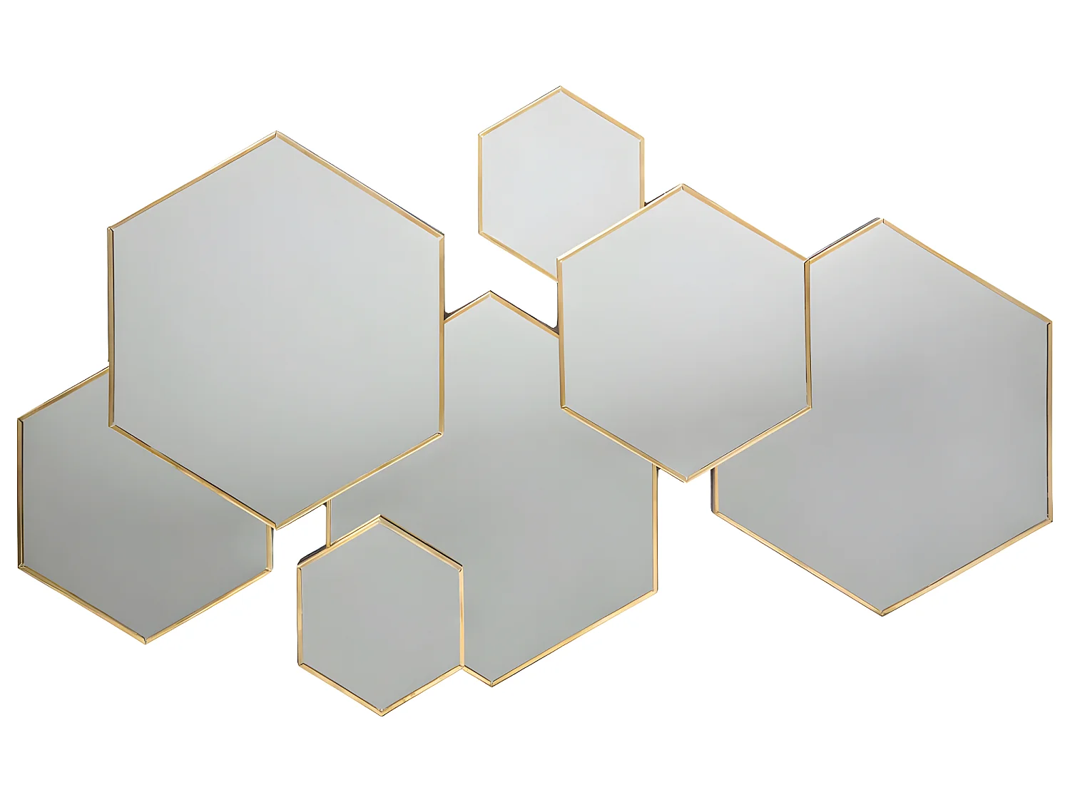 Miroir mural Multi Hexagones 61 x 37 cm