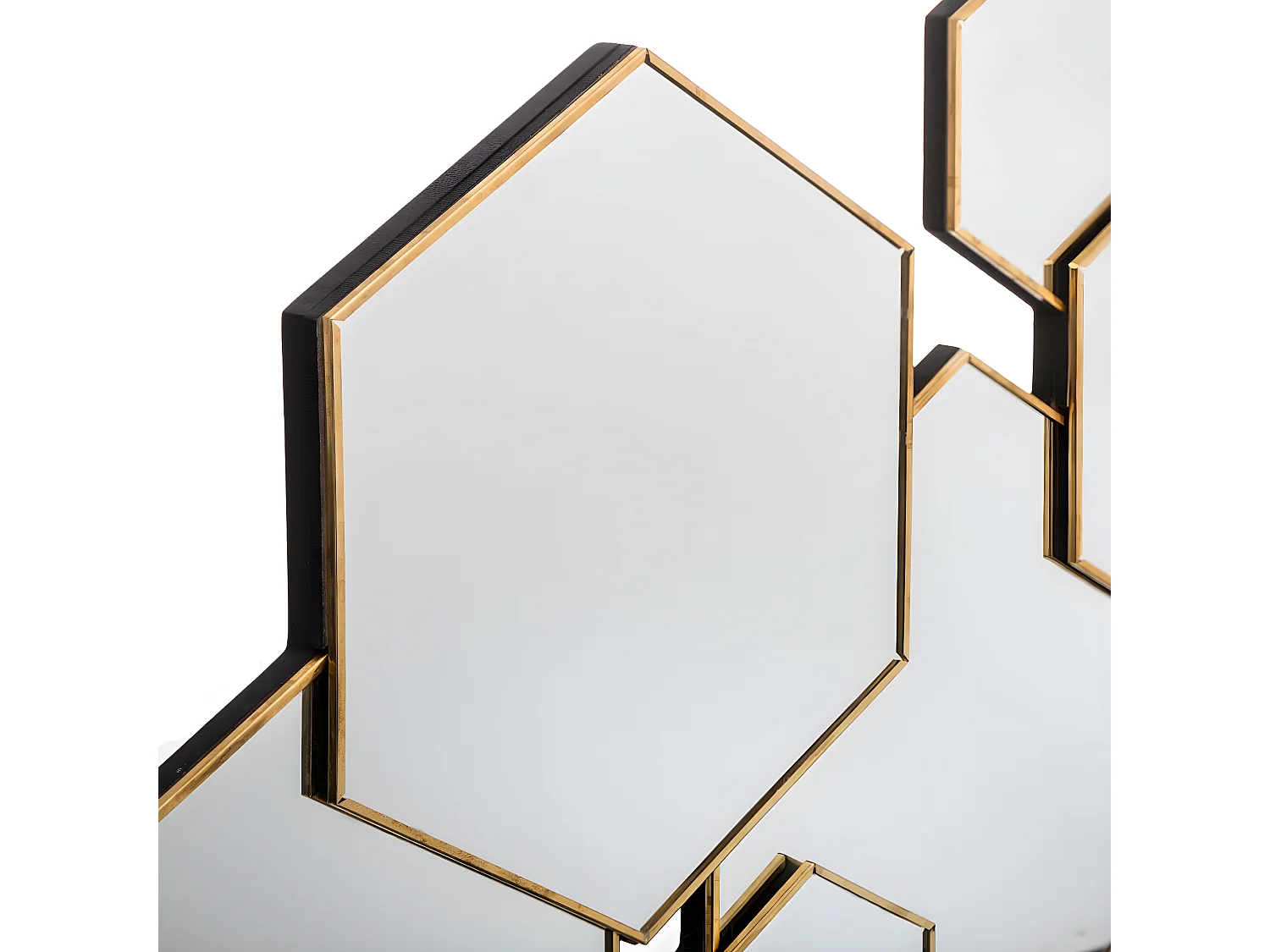 Miroir mural Multi Hexagones 61 x 37 cm