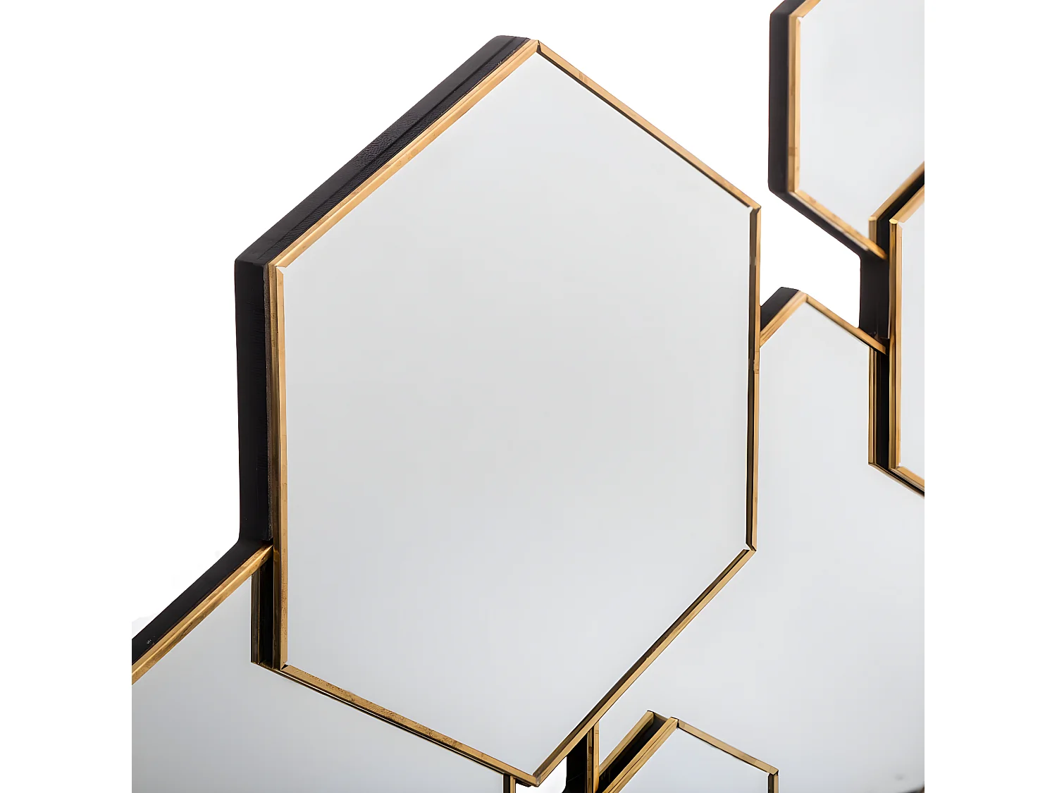 Miroir mural Multi Hexagones 61 x 37 cm