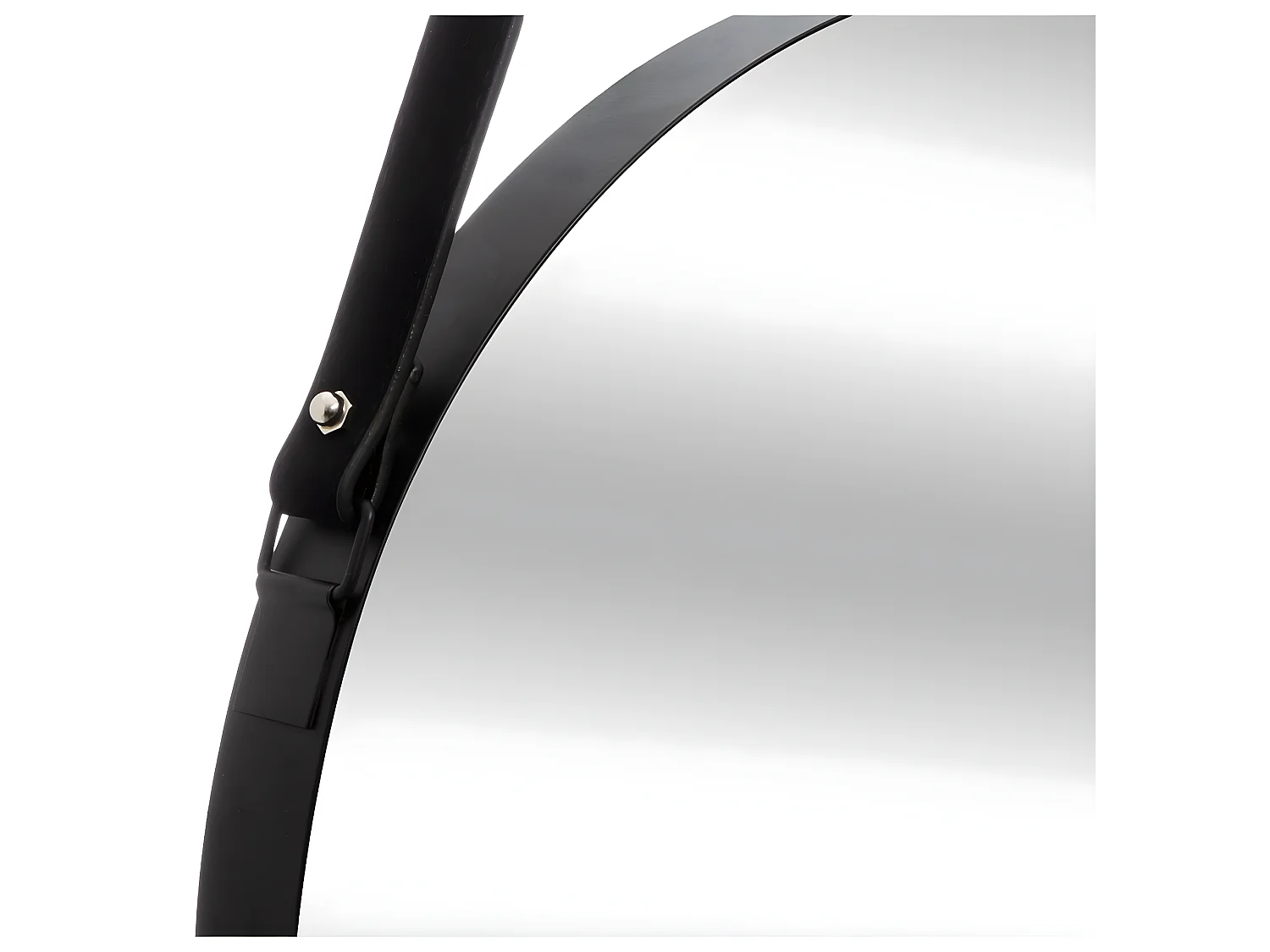 Miroir à suspendre en métal avec lanière D 38 cm